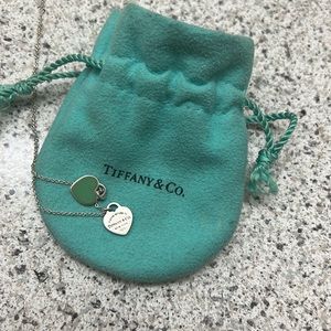 Tiffany double heart mini necklace